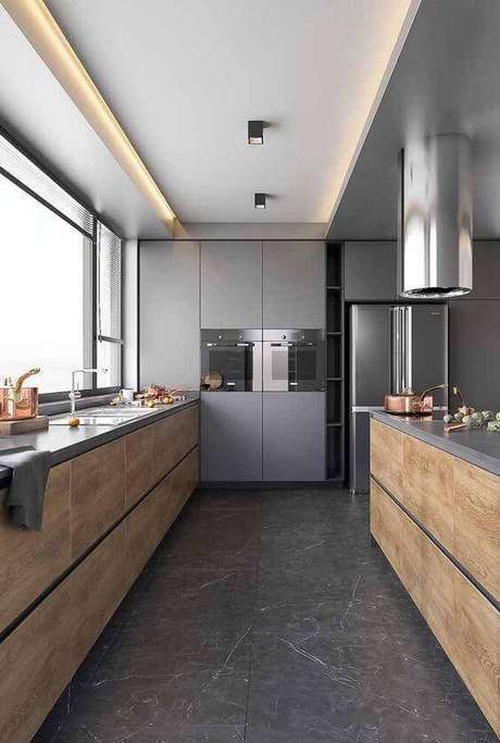 Cozinha De Madeira 50 Inspiracoes Para Armario Bancada E Conjuntos De Mesas