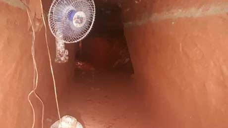 Túnel em escavação já estava com 63 metros Túnel em escavação já estava com 63 metros