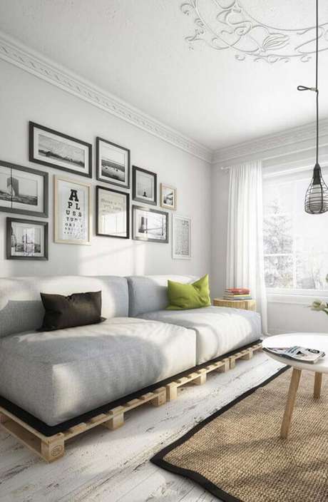 69. Decoração simples com sofá cama de pallet – Foto: Decoratorist 69. Decoração simples com sofá cama de pallet – Foto: Decoratorist