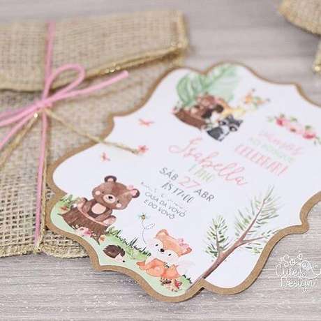 51. Convite de aniversário infantil – Foto: Cute Designs 51. Convite de aniversário infantil – Foto: Cute Designs