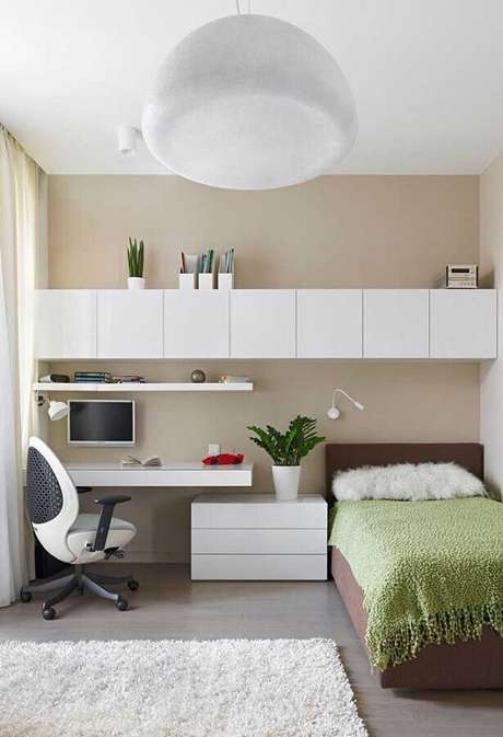 32. Decoração neutra para quarto juvenil planejado – Foto: Yandex