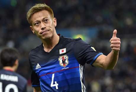Honda é o quarto maior artilheiro da historia da Seleção Japonesa (Foto: JIJI PRESS/AFP/) Honda é o quarto maior artilheiro da historia da Seleção Japonesa (Foto: JIJI PRESS/AFP/)