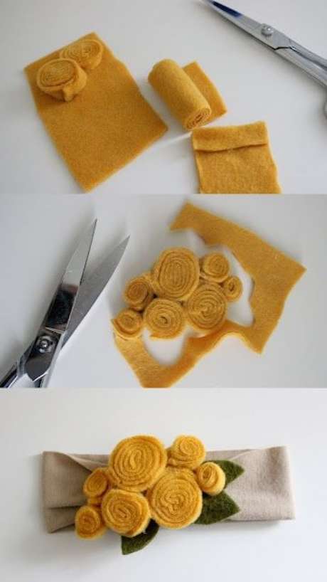 68. Flores de feltro para acessórios – Via: Como fazer casa 68. Flores de feltro para acessórios – Via: Como fazer casa