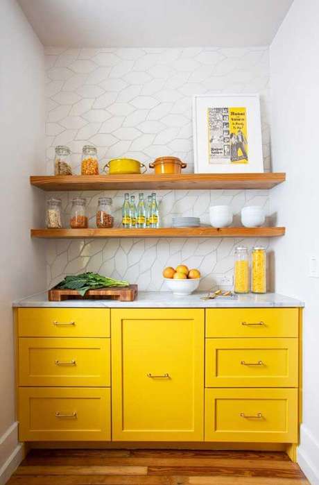 63. Cores para cozinha amarela e branca – Via: Ideias Decor 63. Cores para cozinha amarela e branca – Via: Ideias Decor