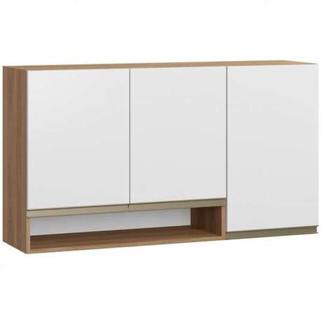 14. Armário de cozinha 3 portas super prático para o dia a dia – Via: Elare 14. Armário de cozinha 3 portas super prático para o dia a dia – Via: Elare