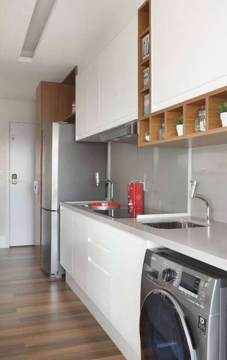 26. Armário de cozinha branco – Via: Revista VD 26. Armário de cozinha branco – Via: Revista VD
