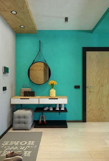 5. Invista na parede verde água para um toque descontraído na decoração – Foto: Clube das Tintas