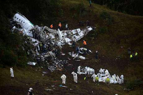 Tragédia do avião da LaMia, que transportava a delegação da Chapecoense, ocorreu em 2016 (Raul Arboleda/AFP) Tragédia do avião da LaMia, que transportava a delegação da Chapecoense, ocorreu em 2016 (Raul Arboleda/AFP)