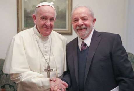 O Papa Francisco e o ex-presidente Lula