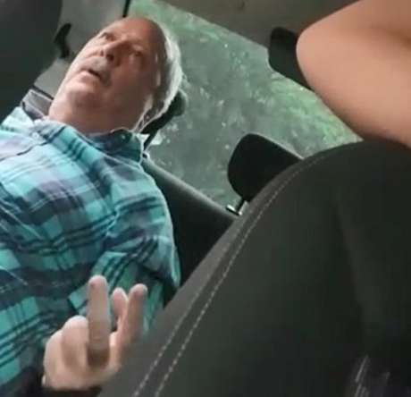 As gravações foram feitas aparentemente durante uma corrida em um aplicatvo de transportes-(Reprodução) As gravações foram feitas aparentemente durante uma corrida em um aplicatvo de transportes-(Reprodução)