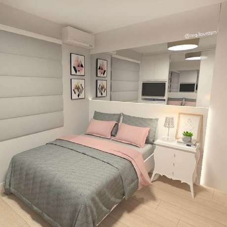 25. Decoração para quarto branco, cinza e rosa – Foto: Laura Zanatta 25. Decoração para quarto branco, cinza e rosa – Foto: Laura Zanatta