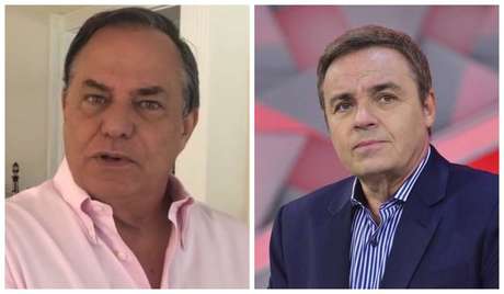 Os apresentadores Ronnie Von e Gugu Liberato. Os apresentadores Ronnie Von e Gugu Liberato.