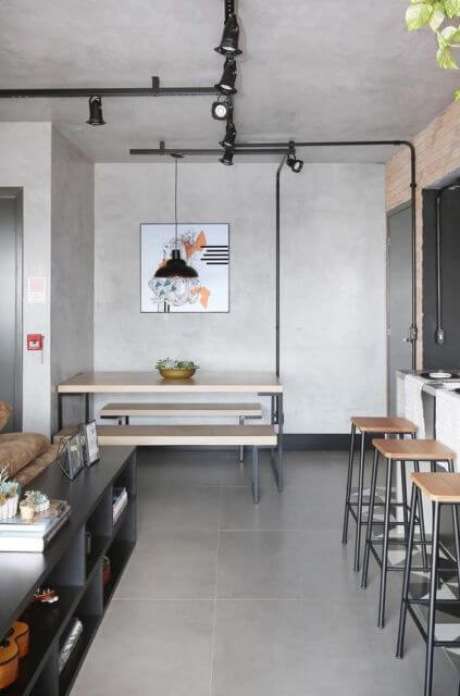 47. Porcelanato cinza na sala – Via: Pinterest 47. Porcelanato cinza na sala – Via: Pinterest