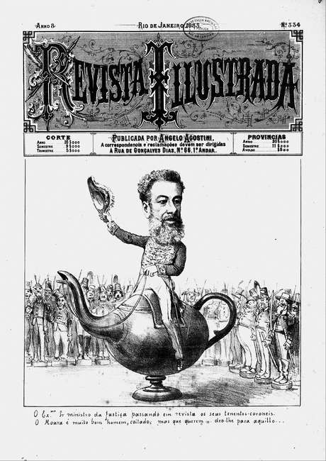 Fundada por Agostini, a Revista Illustrada era uma publicação satírica, política, abolicionista e republicana
