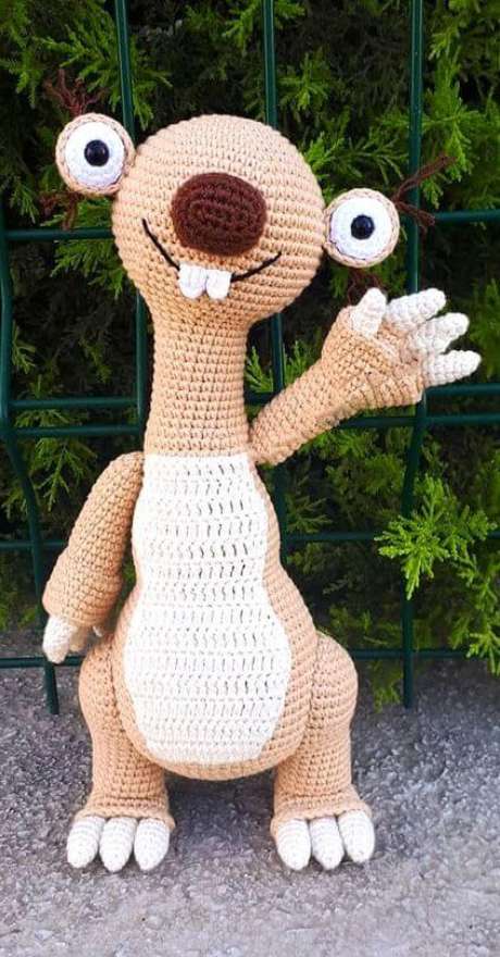 86. Este Sid do amigurumi é perfeito como brinquedo. Foto: Lady Ideas 86. Este Sid do amigurumi é perfeito como brinquedo. Foto: Lady Ideas