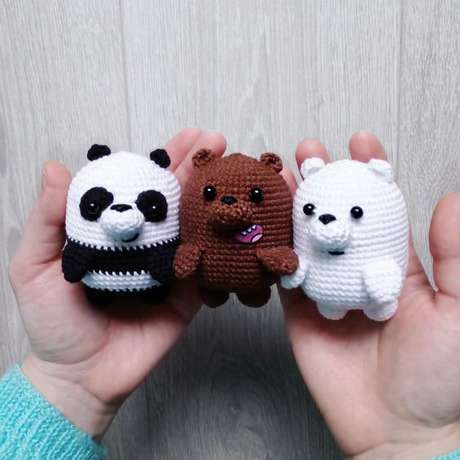 25. Muitos animais podem ser feitos com o amigurumi. Foto: Amimore 25. Muitos animais podem ser feitos com o amigurumi. Foto: Amimore