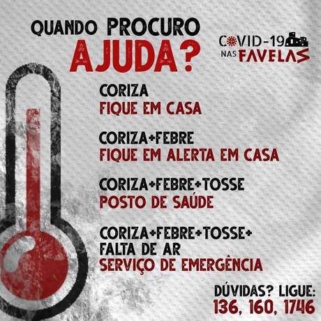 Comunicados orientam população nas favelas sobre o novo coronavírus Comunicados orientam população nas favelas sobre o novo coronavírus
