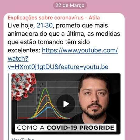 canal do telegram