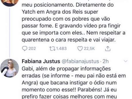 Ana Paula Siebert defende o marido, Roberto Justus, de polêmica com influenciadora na web Ana Paula Siebert defende o marido, Roberto Justus, de polêmica com influenciadora na web