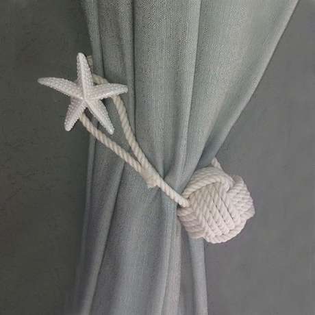 43. Prendedor de cortina artesanal – Via: Pinterest 43. Prendedor de cortina artesanal – Via: Pinterest