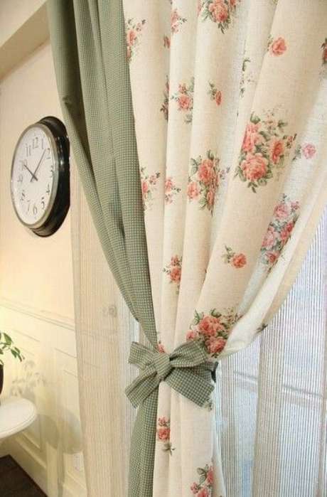 61. Prendedor de cortina com laço – Via: Pinterest 61. Prendedor de cortina com laço – Via: Pinterest