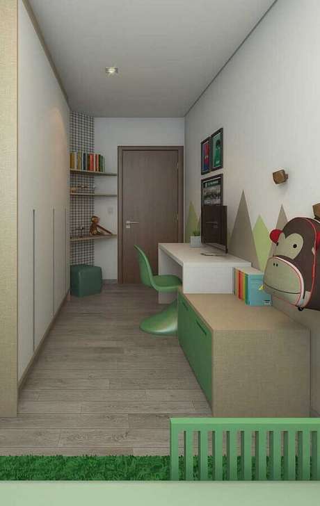 52. Decoração simples para cantinho de estudo infantil – Foto: Pinterest 52. Decoração simples para cantinho de estudo infantil – Foto: Pinterest