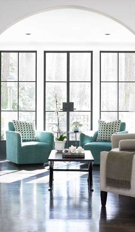 1. A porta francesa pode trazer um ar sofisticado para a sua decoração – Foto: Pinterest 1. A porta francesa pode trazer um ar sofisticado para a sua decoração – Foto: Pinterest