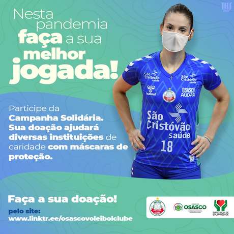 A líbero Camila Brait também se engajou na campanha (Foto: Divulgação) A líbero Camila Brait também se engajou na campanha (Foto: Divulgação)