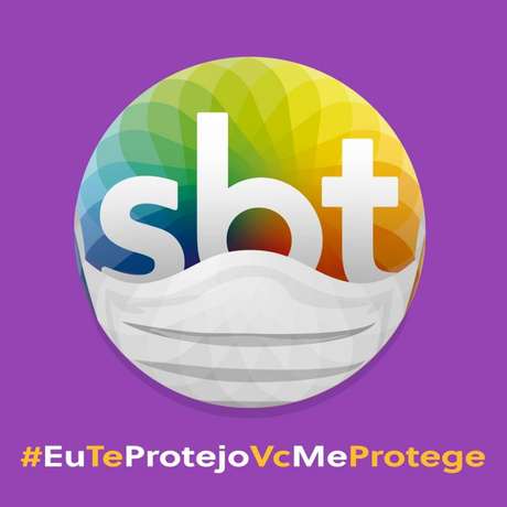 Logomarca do SBT aderiu ao uso de máscara para evitar a contaminação Logomarca do SBT aderiu ao uso de máscara para evitar a contaminação