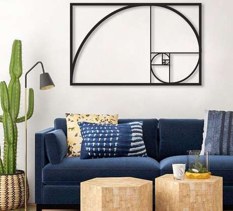 70. Escultura de parede abstrata para decoração minimalista. Fonte: Pinterest