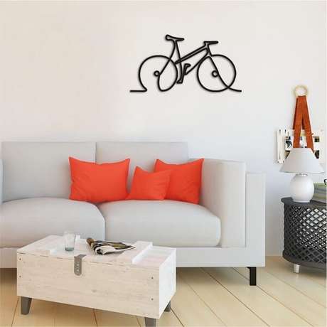 40. Modelo de escultura de parede discreta para decoração minimalista. Fonte: Pinterest 40. Modelo de escultura de parede discreta para decoração minimalista. Fonte: Pinterest