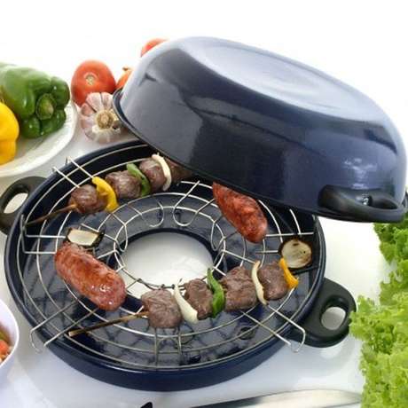 7. Churrasqueira de fogão prática para o dia a dia – Via: Pinterest 7. Churrasqueira de fogão prática para o dia a dia – Via: Pinterest