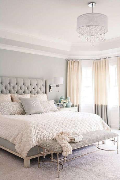 46. Quarto de casal bonito decorado com estilo romântico – Foto: Pinterest 46. Quarto de casal bonito decorado com estilo romântico – Foto: Pinterest