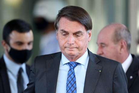 O presidente da República, Jair Bolsonaro, diante do Ministério da Defesa, em Brasília O presidente da República, Jair Bolsonaro, diante do Ministério da Defesa, em Brasília