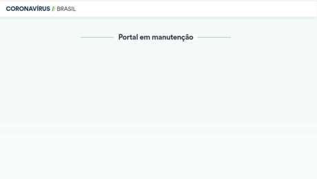 Site do Ministério da Saúde com dados sobre coronavírus está fora do ar