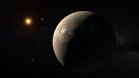 A Proxima Centauri é outra estrela anã vermelha que tem um exoplaneta rochoso em sua órbita, mas suas explosões solares tornam improvável que possa haver vida nos planetas ao seu redor