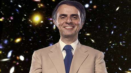 Em 1980, astrônomo Carl Sagan ficou famoso mundialmente Em 1980, astrônomo Carl Sagan ficou famoso mundialmente