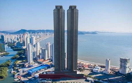 Foto externa do residencial mais alto da América do Sul (Foto: Divulgação)