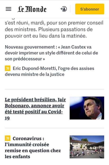 Le Monde/reprodução Le Monde/reprodução
