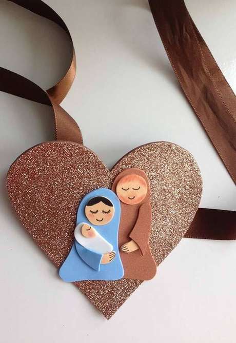 64. Figuras religiosas em EVA no Natal. Fonte Pinterest