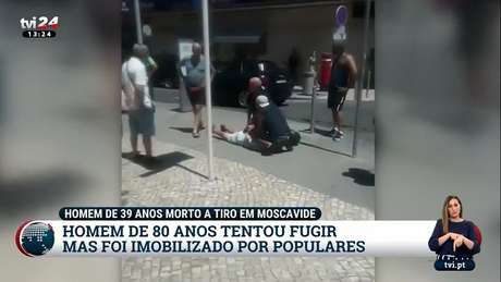 O idoso acusado do crime foi impedido de fugir enquanto outras pessoas tentavam salvar a vítima O idoso acusado do crime foi impedido de fugir enquanto outras pessoas tentavam salvar a vítima