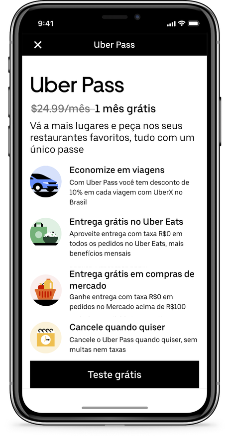 A empresa de mobilidade Uber lançou, na última terça-feira (11/08), o seu plano de assinatura Uber Pass A empresa de mobilidade Uber lançou, na última terça-feira (11/08), o seu plano de assinatura Uber Pass