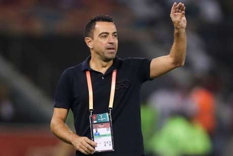 Xavi Hernández treina o Al Sadd (Foto: Karim Jaafar / AFP) Xavi Hernández treina o Al Sadd (Foto: Karim Jaafar / AFP)