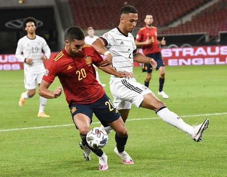 Alemanha e Espanha somam apenas um ponto na Liga das Nações (Foto: THOMAS KIENZLE / AFP) Alemanha e Espanha somam apenas um ponto na Liga das Nações (Foto: THOMAS KIENZLE / AFP)