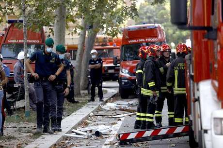 Polícia italiana suspeita de um possível vazamento de gás Polícia italiana suspeita de um possível vazamento de gás