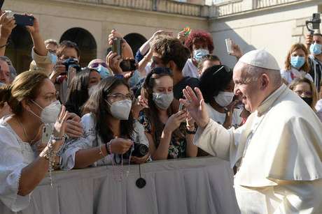 Papa Francisco durante audiência geral no Vaticano, em 16 de setembro