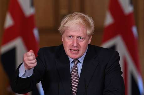 Premiê britânico, Boris Johnson, durante coletiva de imprensa virtual  09/09/2020 tefan Rousseau/Pool via REUTERS