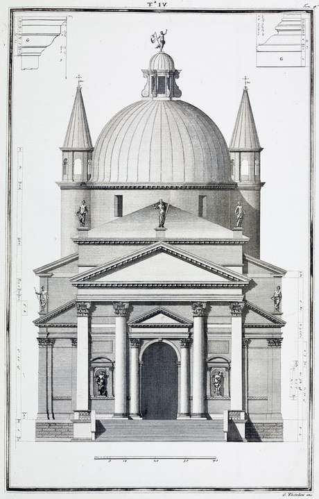 As proporções dão a sensação de harmonia. O legado de Palladio foi transformar as teorias vitruvianas em edifícios tangíveis As proporções dão a sensação de harmonia. O legado de Palladio foi transformar as teorias vitruvianas em edifícios tangíveis