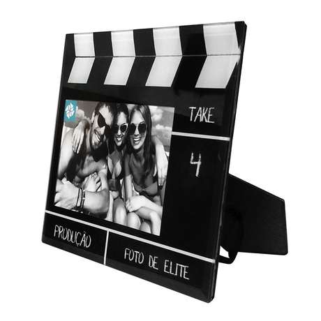 1. Porta retrato de vidro no formato de claquete – Via: Pinterest 1. Porta retrato de vidro no formato de claquete – Via: Pinterest