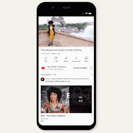 YouTube permite gesto para ativar tela cheia (Imagem: Divulgação/YouTube) YouTube permite gesto para ativar tela cheia (Imagem: Divulgação/YouTube)